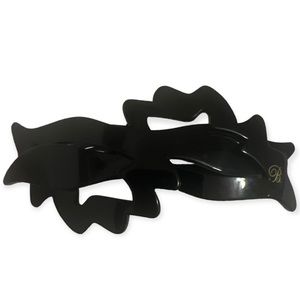 1980’s Lux Black French Barrette, Deadstock, Handmade in France